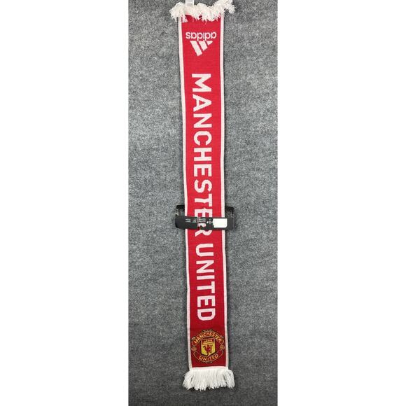 Adidas Manchester United Scarf Red White - Picture 6 of 6